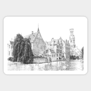 Toerism Bruges - inkingArt Sticker